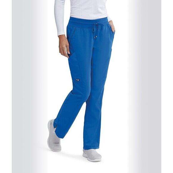 Greys Anatomy Avana Scrub Pants Blue Drawstring 4 Pockets GRP119 Womens Small - Picture 8 of 8